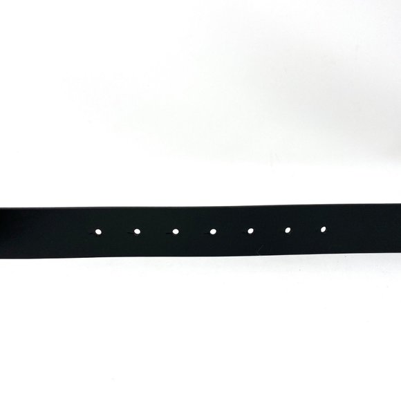 😳SALE😳 Calvin Klein Plain Leather Long Belt Black Logo CK - Picture 4 of 6